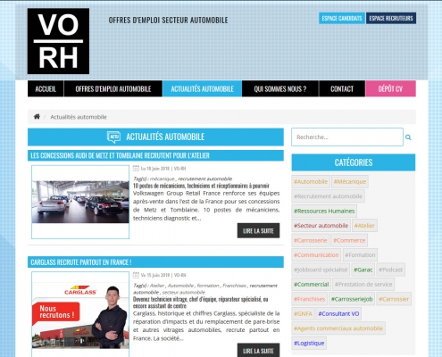 Site Internet VO-RH - Actualités automobile